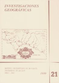 Investigaciones Geográficas. Núm. 21, 1999 | Biblioteca Virtual Miguel de Cervantes