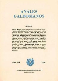 Anales galdosianos. Año XIII, 1978 | Biblioteca Virtual Miguel de Cervantes