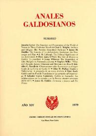 Anales galdosianos. Año XIV, 1979 | Biblioteca Virtual Miguel de Cervantes