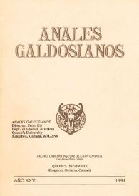 Anales galdosianos. Año XXVI, 1991 | Biblioteca Virtual Miguel de Cervantes