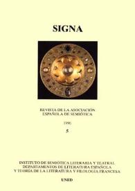 Signa : revista de la Asociación Española de Semiótica. Núm. 5, 1996 | Biblioteca Virtual Miguel de Cervantes