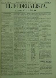 El Federalista. Núm. 5, 4 de agosto de 1863 | Biblioteca Virtual Miguel de Cervantes