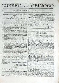 Correo del Orinoco. Núm. 4, 18 de julio de 1818 | Biblioteca Virtual Miguel de Cervantes