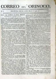 Correo del Orinoco. Núm. 5, 25 de julio de 1818 | Biblioteca Virtual Miguel de Cervantes
