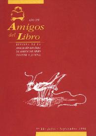 Amigos del libro. Año XIV, núm. 33, julio-septiembre 1996 | Biblioteca Virtual Miguel de Cervantes
