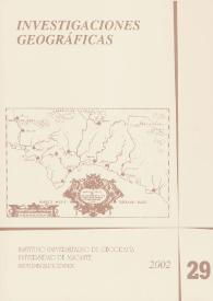 Investigaciones Geográficas. Núm. 29,  2002 | Biblioteca Virtual Miguel de Cervantes