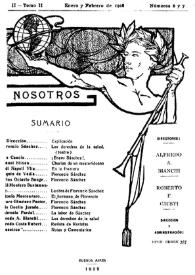 Nosotros [Buenos Aires]. Tomo II, núm. 6-7, enero-febrero de 1908 | Biblioteca Virtual Miguel de Cervantes
