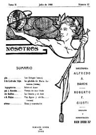 Nosotros [Buenos Aires]. Tomo II, núm. 12, julio de 1908 | Biblioteca Virtual Miguel de Cervantes