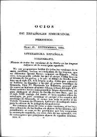 Ocios de españoles emigrados : periódico mensual. Tomo II, núm. 6, septiembre 1824 | Biblioteca Virtual Miguel de Cervantes