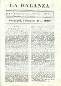 La Balanza. Núm. 5, noviembre 2 de 1839 | Biblioteca Virtual Miguel de Cervantes