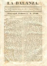 La Balanza. Núm. 18, febrero 1º de 1840 | Biblioteca Virtual Miguel de Cervantes