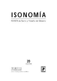 Isonomía : Revista de Teoría y Filosofía del Derecho. Núm. 20, abril 2004 | Biblioteca Virtual Miguel de Cervantes