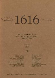 1616 : Anuario de la Sociedad Española de Literatura General y Comparada. Anuario VIII, 1990 | Biblioteca Virtual Miguel de Cervantes