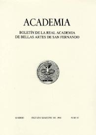 Academia : Anales y Boletín de la Real Academia de Bellas Artes de San Fernando. Núm. 83, segundo semestre de 1996 | Biblioteca Virtual Miguel de Cervantes