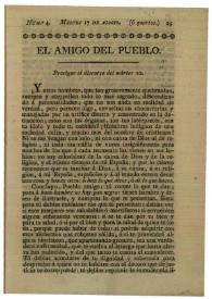 El amigo del pueblo. Núm 4, mártes 17 de agosto [sic] | Biblioteca Virtual Miguel de Cervantes