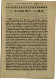 El amigo del pueblo. Núm 6, mártes 24 de agosto  [sic] | Biblioteca Virtual Miguel de Cervantes