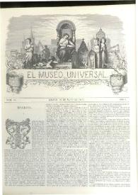 El museo universal. Núm. 10, Madrid 30 de mayo de 1857, Año I | Biblioteca Virtual Miguel de Cervantes