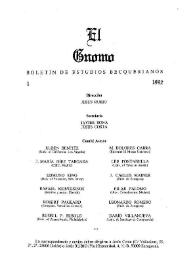 El Gnomo: boletín de estudios becquerianos. Núm. 1, 1992 | Biblioteca Virtual Miguel de Cervantes