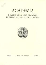 Academia : Anales y Boletín de la Real Academia de Bellas Artes de San Fernando. Núm. 64, primer semestre de 1987 | Biblioteca Virtual Miguel de Cervantes