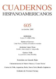 Cuadernos Hispanoamericanos. Núm. 605, noviembre 2000 | Biblioteca Virtual Miguel de Cervantes