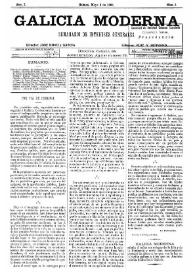 Galicia Moderna. Núm. 1, 3 de mayo de 1885 | Biblioteca Virtual Miguel de Cervantes