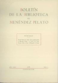 Boletín de la Biblioteca de Menéndez Pelayo. 1959 | Biblioteca Virtual Miguel de Cervantes