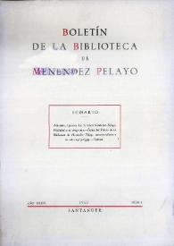 Boletín de la Biblioteca de Menéndez Pelayo. 1960 | Biblioteca Virtual Miguel de Cervantes