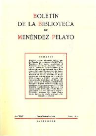 Boletín de la Biblioteca de Menéndez Pelayo. 1973 | Biblioteca Virtual Miguel de Cervantes