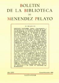 Boletín de la Biblioteca de Menéndez Pelayo. 1990 | Biblioteca Virtual Miguel de Cervantes