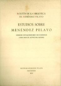Boletín de la Biblioteca de Menéndez Pelayo. 1994 (extra) | Biblioteca Virtual Miguel de Cervantes
