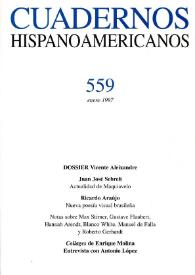 Cuadernos Hispanoamericanos. Núm. 559, enero 1997 | Biblioteca Virtual Miguel de Cervantes