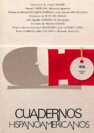 Cuadernos Hispanoamericanos. Núm. 412, octubre 1984 | Biblioteca Virtual Miguel de Cervantes