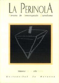La Perinola : revista de investigación quevediana. Núm. 10, 2006 | Biblioteca Virtual Miguel de Cervantes