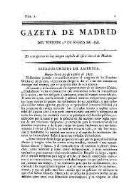 Gazeta de Madrid. 1808. Núm. 1, 1º de enero de 1808 | Biblioteca Virtual Miguel de Cervantes
