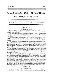 Gazeta de Madrid. 1808. Núm. 42, 29 de abril de 1808 | Biblioteca Virtual Miguel de Cervantes