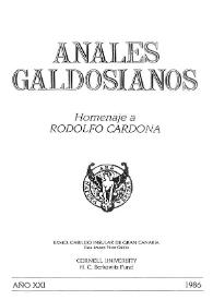 Anales galdosianos. Año XXI, 1986 | Biblioteca Virtual Miguel de Cervantes