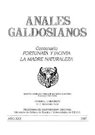 Anales galdosianos. Año XXII, 1987 | Biblioteca Virtual Miguel de Cervantes