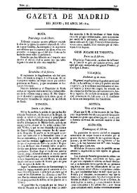 Gazeta de Madrid. 1810. Núm. 95, 5 de abril de 1810 | Biblioteca Virtual Miguel de Cervantes