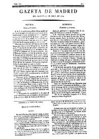 Gazeta de Madrid. 1810. Núm. 100, 10 de abril de 1810 | Biblioteca Virtual Miguel de Cervantes