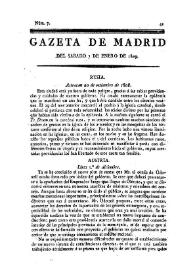 Gazeta de Madrid. 1809. Núm. 7, 7 de enero de 1809 | Biblioteca Virtual Miguel de Cervantes