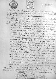 [Certificado de la partida de bautismo de Mariano José de Larra] | Biblioteca Virtual Miguel de Cervantes