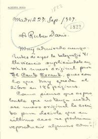 Carta de Insúa, Alberto | Biblioteca Virtual Miguel de Cervantes