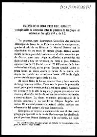 Artículo sobre el hallazgo de un casco griego en el río Guadalete | Biblioteca Virtual Miguel de Cervantes