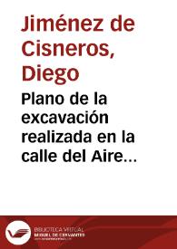 Plano de la excavación realizada en la calle del Aire de Cartagena. | Biblioteca Virtual Miguel de Cervantes