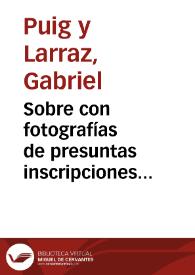 Sobre con fotografías de presuntas inscripciones ibéricas de Galicia. | Biblioteca Virtual Miguel de Cervantes