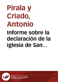 Informe sobre la declaración de la Iglesia de San Salvador de Guetaria como Monumento Nacional. | Biblioteca Virtual Miguel de Cervantes