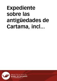 Expediente sobre las antigüedades de Cartama, incluidos los antecedentes que existían en la Academia al respecto | Biblioteca Virtual Miguel de Cervantes