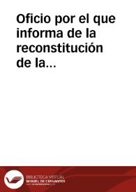 Oficio por el que informa de la reconstitución de la Comisión Provincial de Monumentos y sobre la prospección arqueológica efectuada en Iruña. | Biblioteca Virtual Miguel de Cervantes