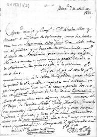 Carta en la que informa acerca de Salvador Ros para que se le conceda el título de miembro de la Real Academia de la Historia. | Biblioteca Virtual Miguel de Cervantes