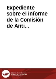Expediente sobre el informe de la Comisión de Antigüedades acerca del proyecto de demolición de las murallas de Tarifa | Biblioteca Virtual Miguel de Cervantes